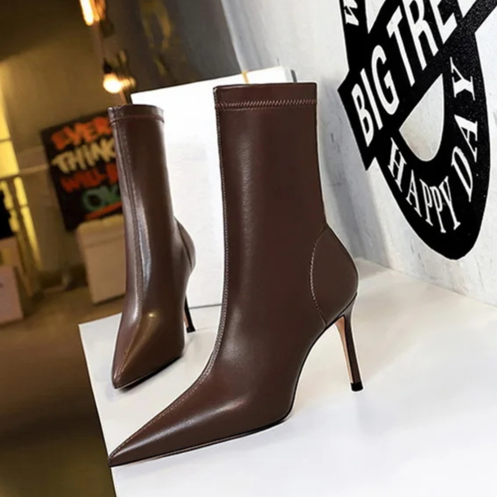 Bottines Femme <br> Cuir Marron