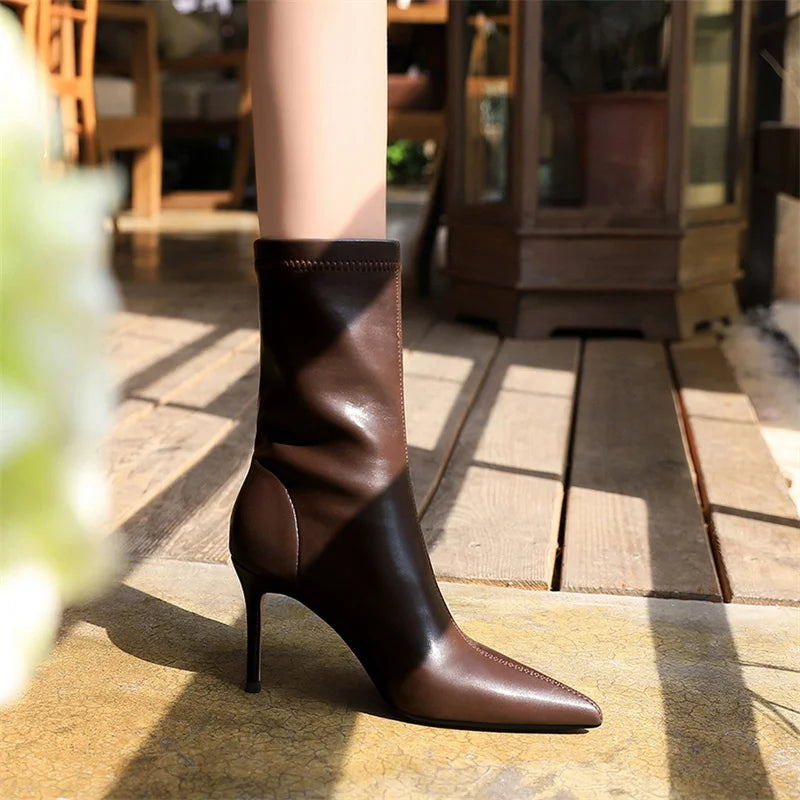 Bottines Femme <br> Cuir Marron