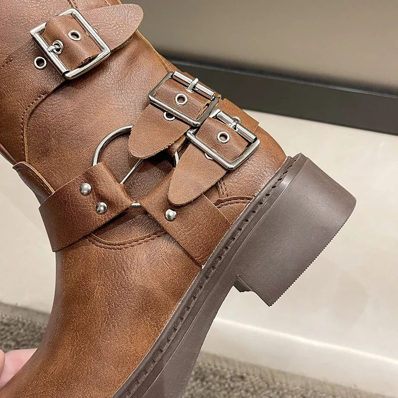 Bottine <br> Cuir Marron