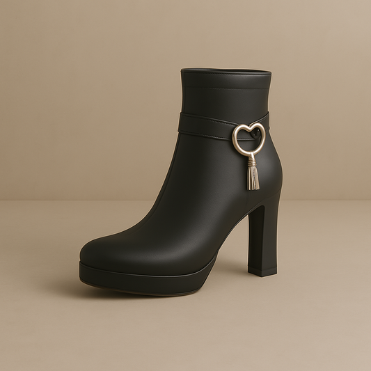 Bottines <br> Cuir Noir
