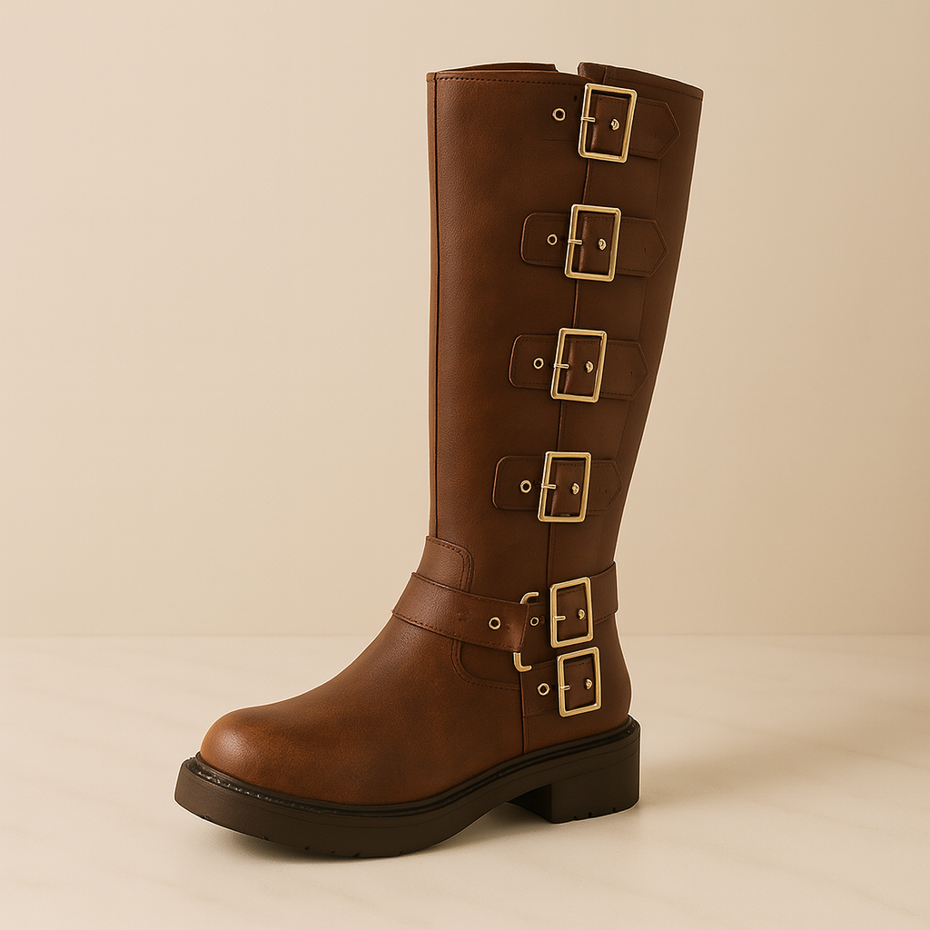Bottine <br> Cuir Marron