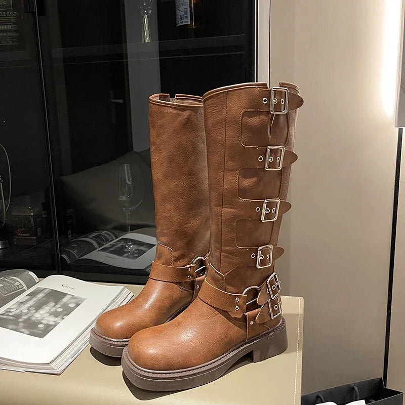 Bottine <br> Cuir Marron